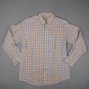LL Bean Shirt Mens Large Tall Multicolored Wrinkle Resistant Button Up OGB34